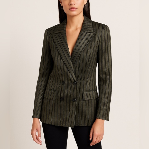 L’agence Jacket Taryn Blazer Double Breasted Silk